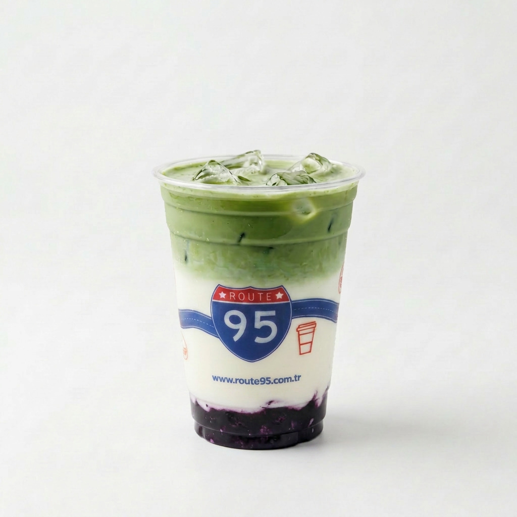 Iced Blueberry Matcha Latte
