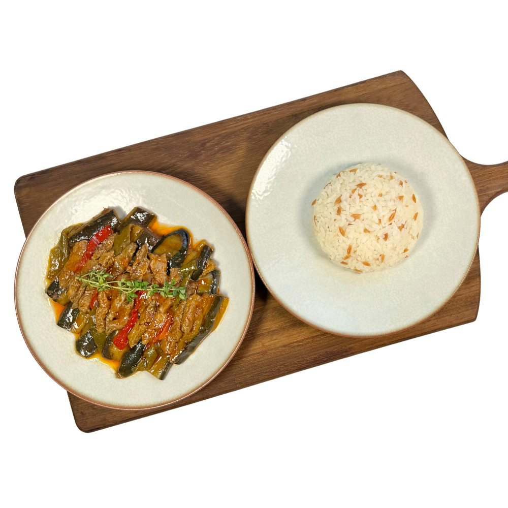 Etli Patlıcan Güveç & Pirinç Pilavı (400 Gr.)