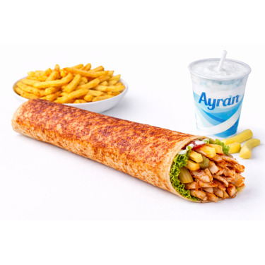 Öğrenci Hatay Usulü Soslu Zurna Tavuk Döner Dürüm (40 cm.) Menü