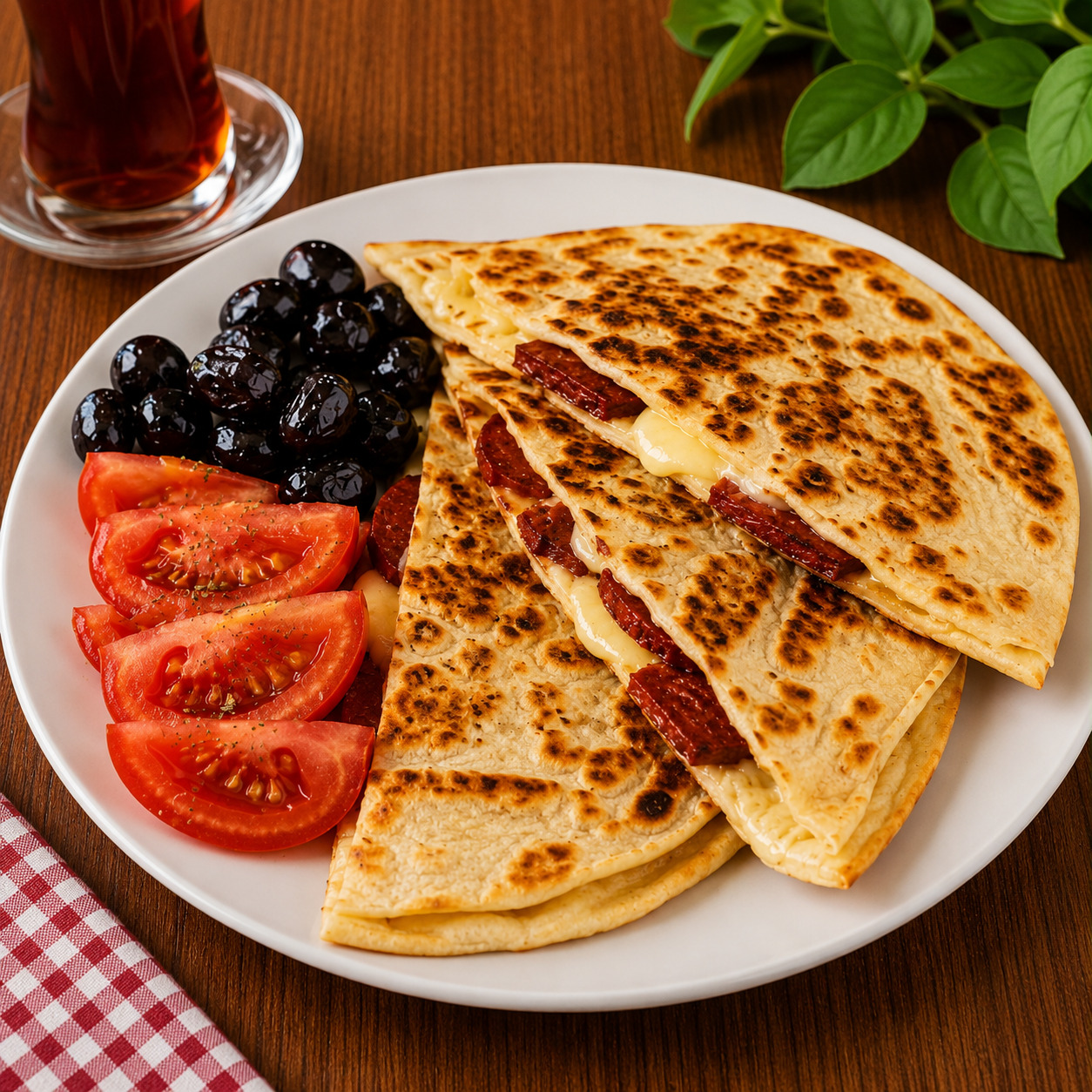 Sucuklu Kaşarlı Gözleme
