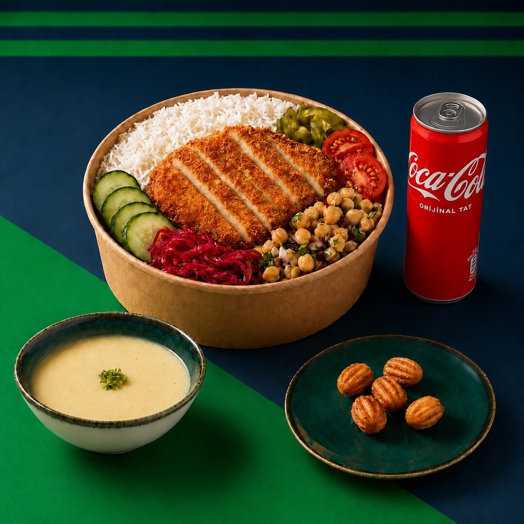 Şnitzel Pilav Coca Cola Menüsü