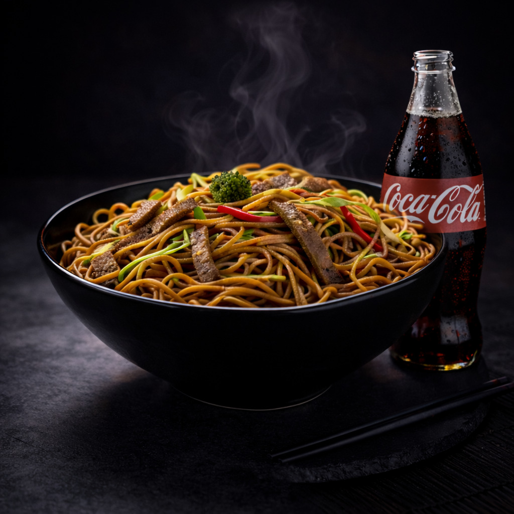 Etli Noodle + 330 Ml. Coca Cola