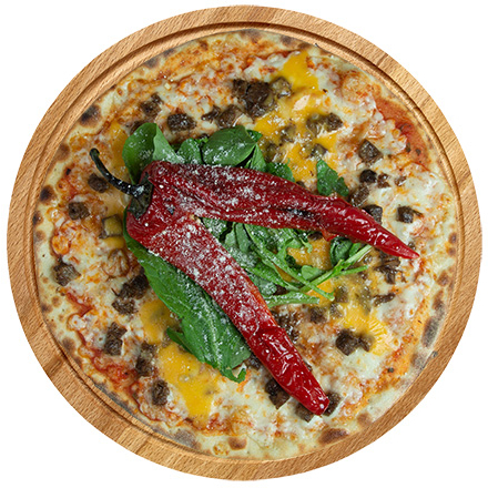 Cheddar Peynirli Kavurmalı Pizza (Küçük)