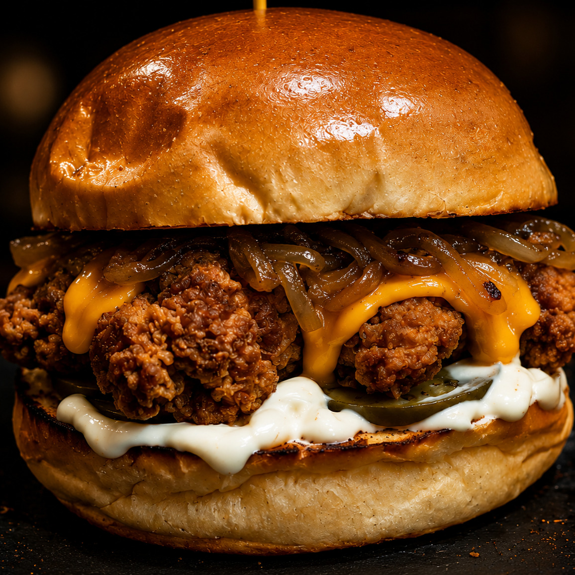 Crispy Chicken Trüf Cheese Burger