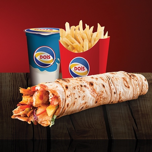 Dois Ekonomik Tavuk Döner Dürüm Menü
