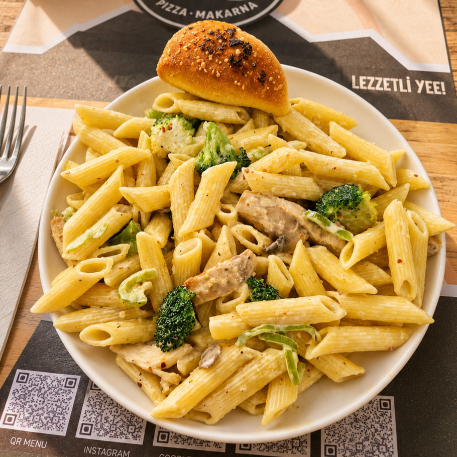 Tavuklu Kremalı Penne