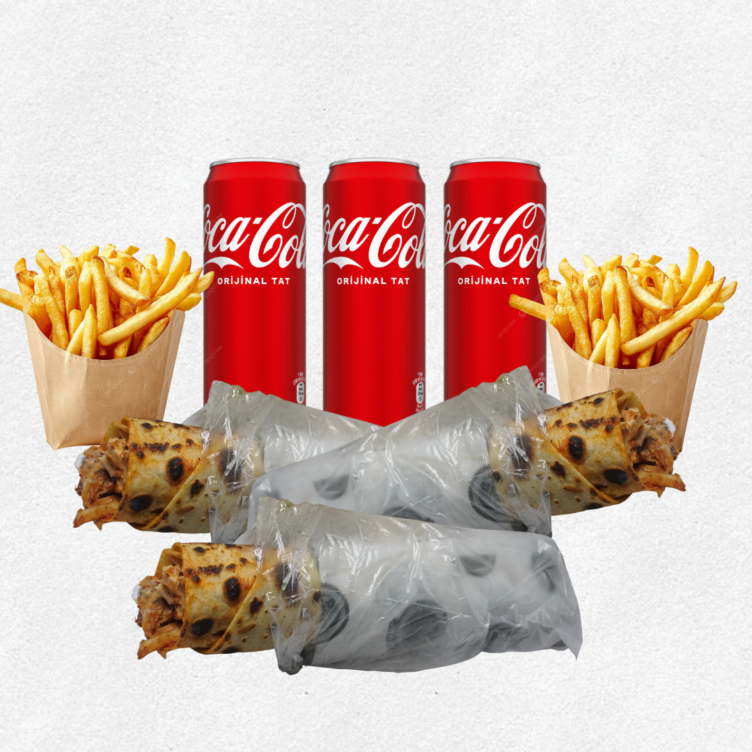 3'lü Tavuk Döner Menü