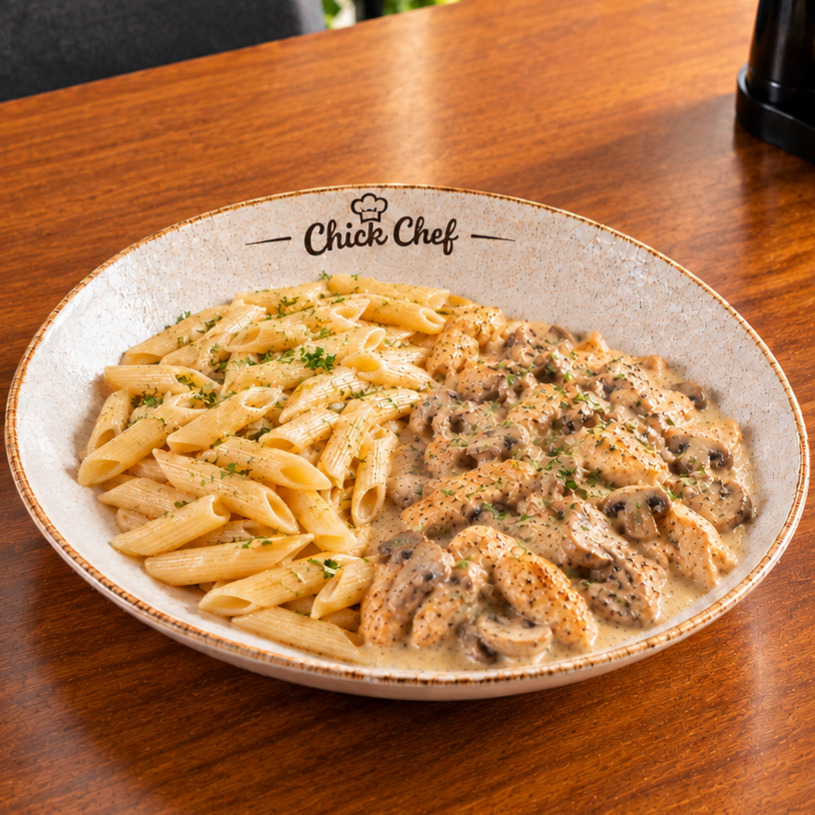 Chef'in Mutfağından Kremalı Mantarlı Tavuk + Makarna