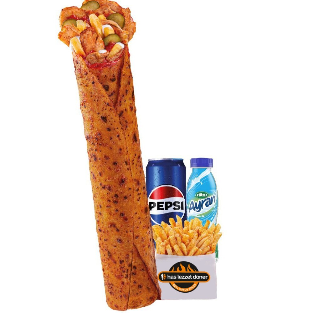X-Large (46 Cm.) Tavuk Döner Dürüm Menü