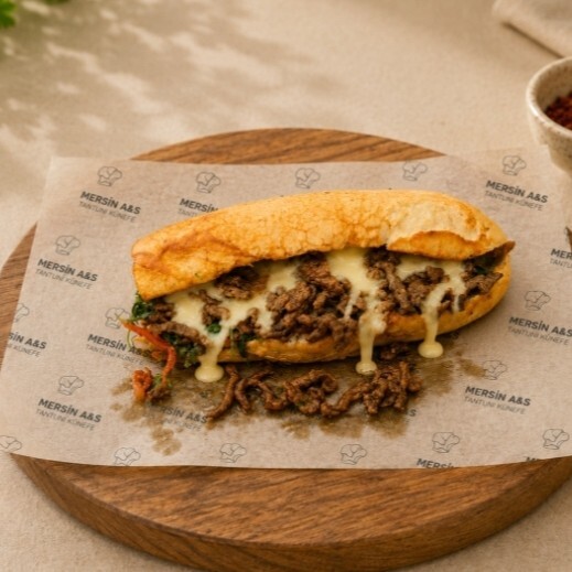 Ekmek Arası Kaşarlı Et Tantuni Dürüm