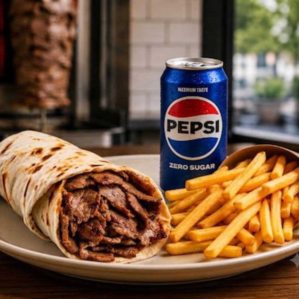 100 Gr Et Döner+Kutu Pepsi+Kutu Cips