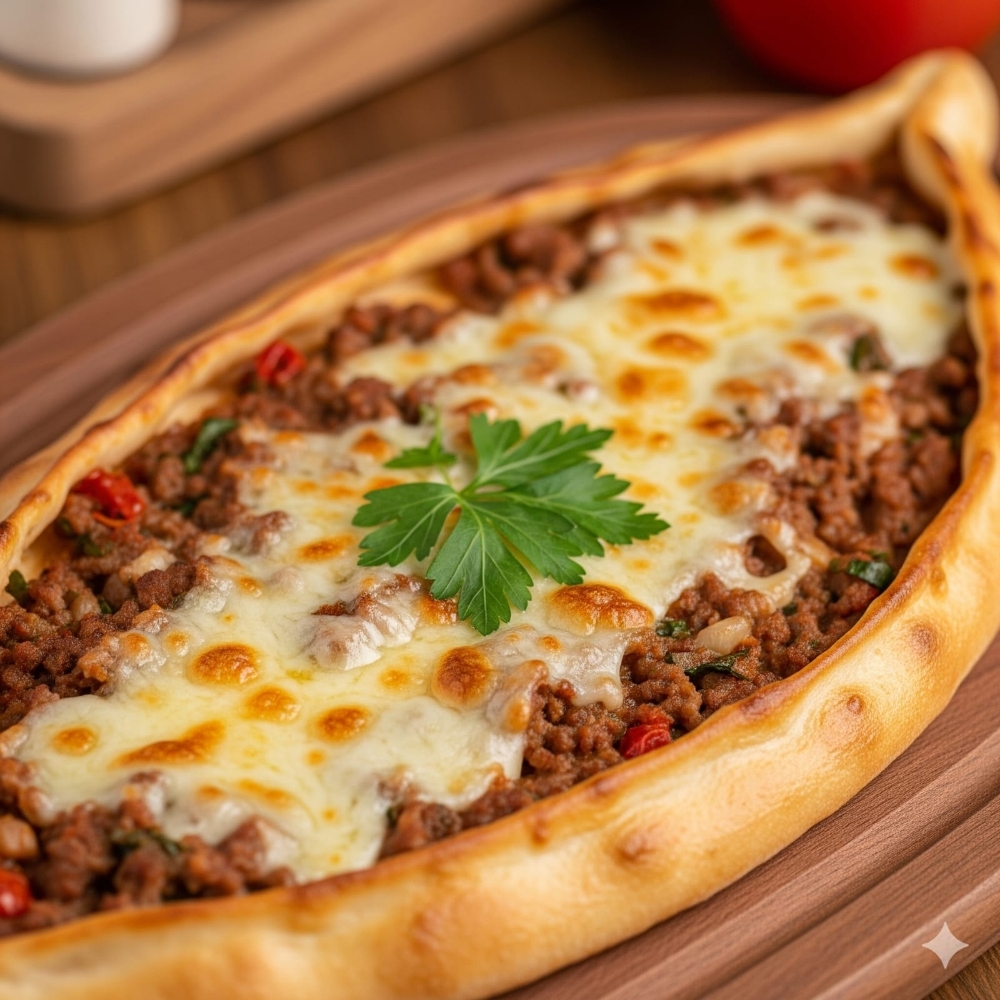 Kıymalı-Kaşarlı-yumurtalı pide