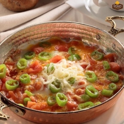 Tavada Kaşarlı Menemen