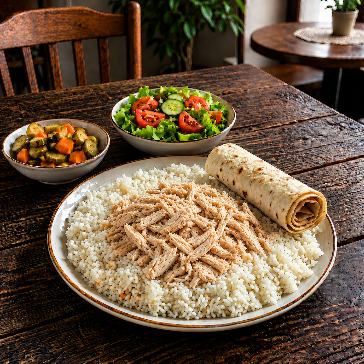 El Yapımı Tavuklu Pilav ( Nohutsuz)