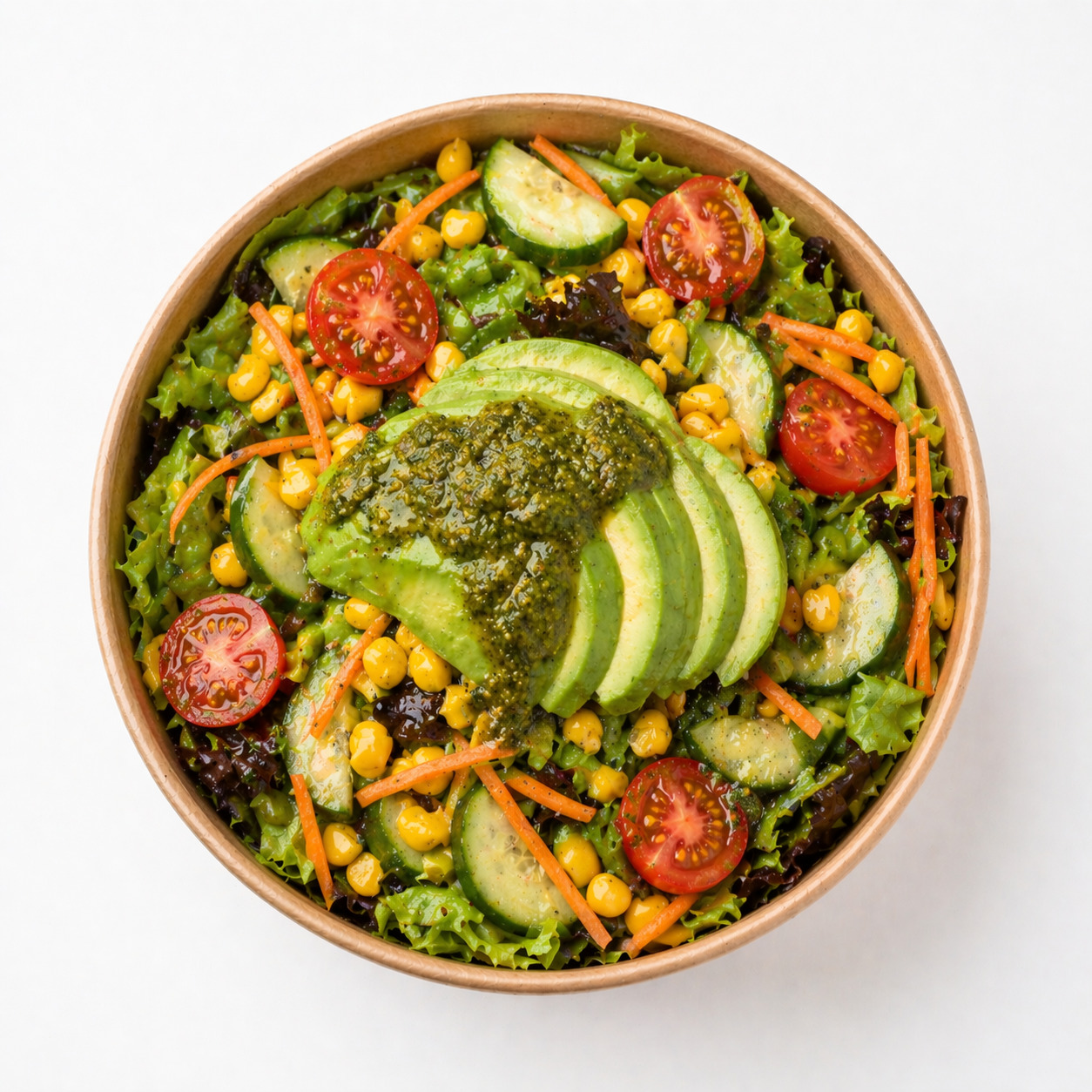 Avokadolu Salata | Pesto soslu hafif ve ferah lezzet