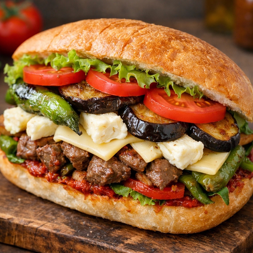 Acukalı Kavurmalı Dev Sandviç