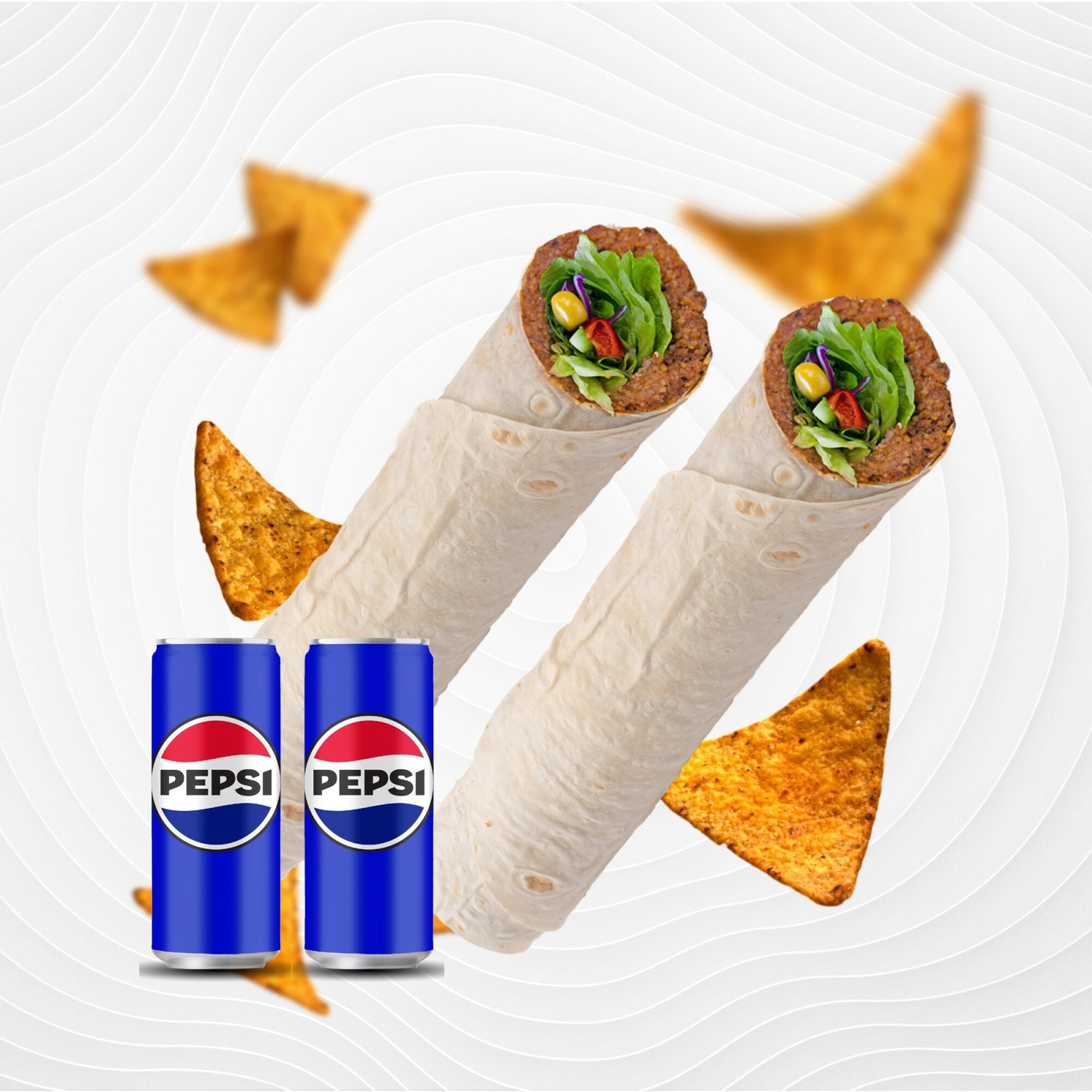 2 Doritoslu Mega Dürüm (140 Gr) + 2 Kutu Pepsi