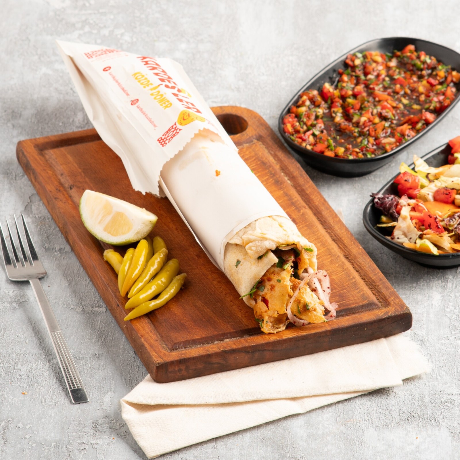 Kebap Salatalı Dürüm