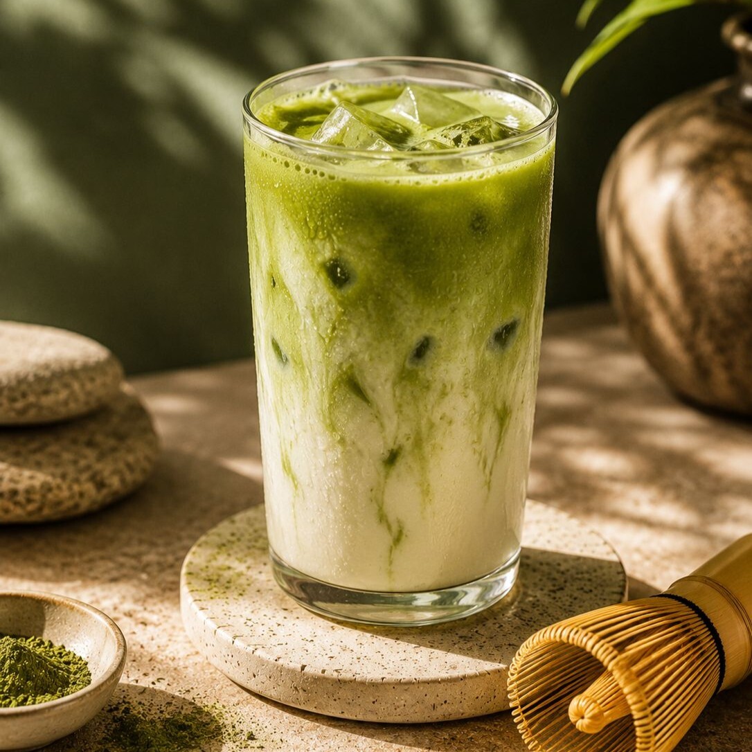 Iced Vanilla Matcha Latte