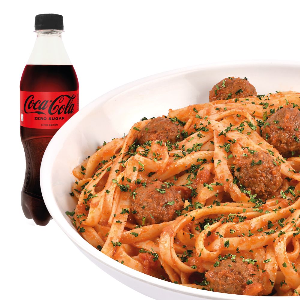 Köfteli Makarnam + İçecek (450 ml.)