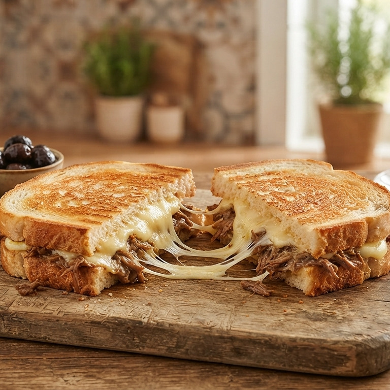Kavurmalı Kaşarlı Tost