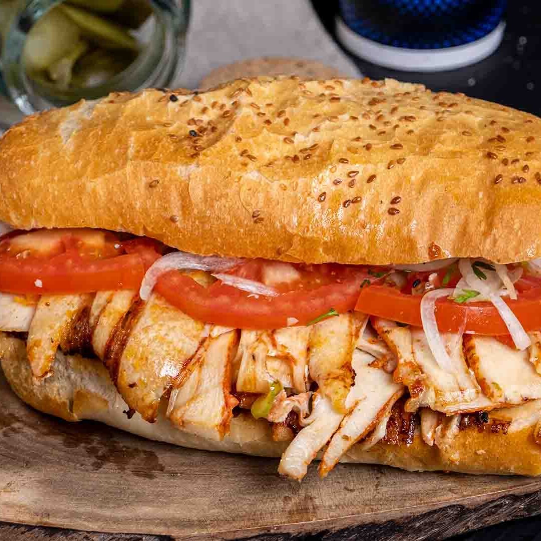 Tam Ekmek Tavuk Döner+Patates kızartması+Ayran