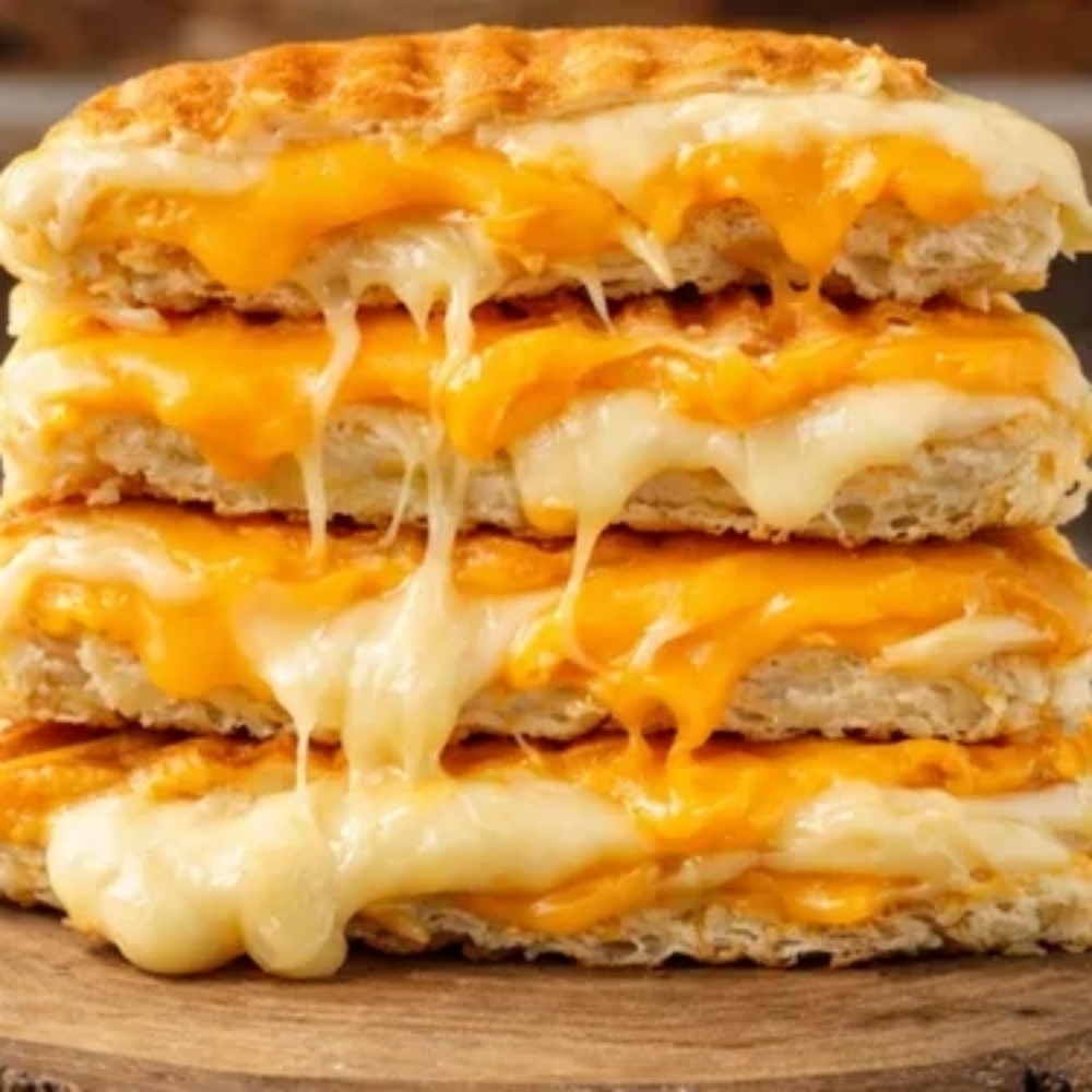 Cheddarlı Kaşarlı Bazlama Tost