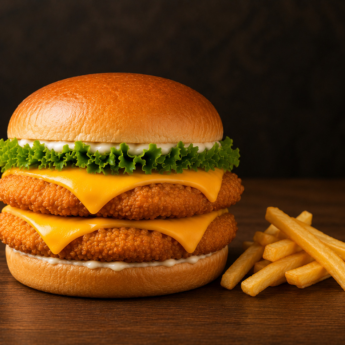 Double cheese Tavuk burger