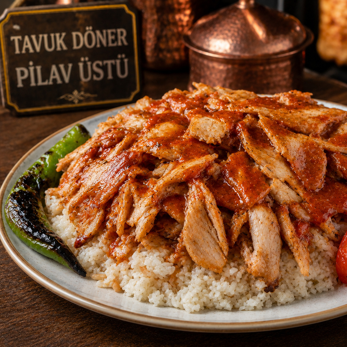 Tavuk Döner Pilav Üstü