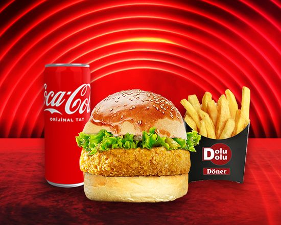 Dolu Dolu Çıtır Tavuk Burger Menü