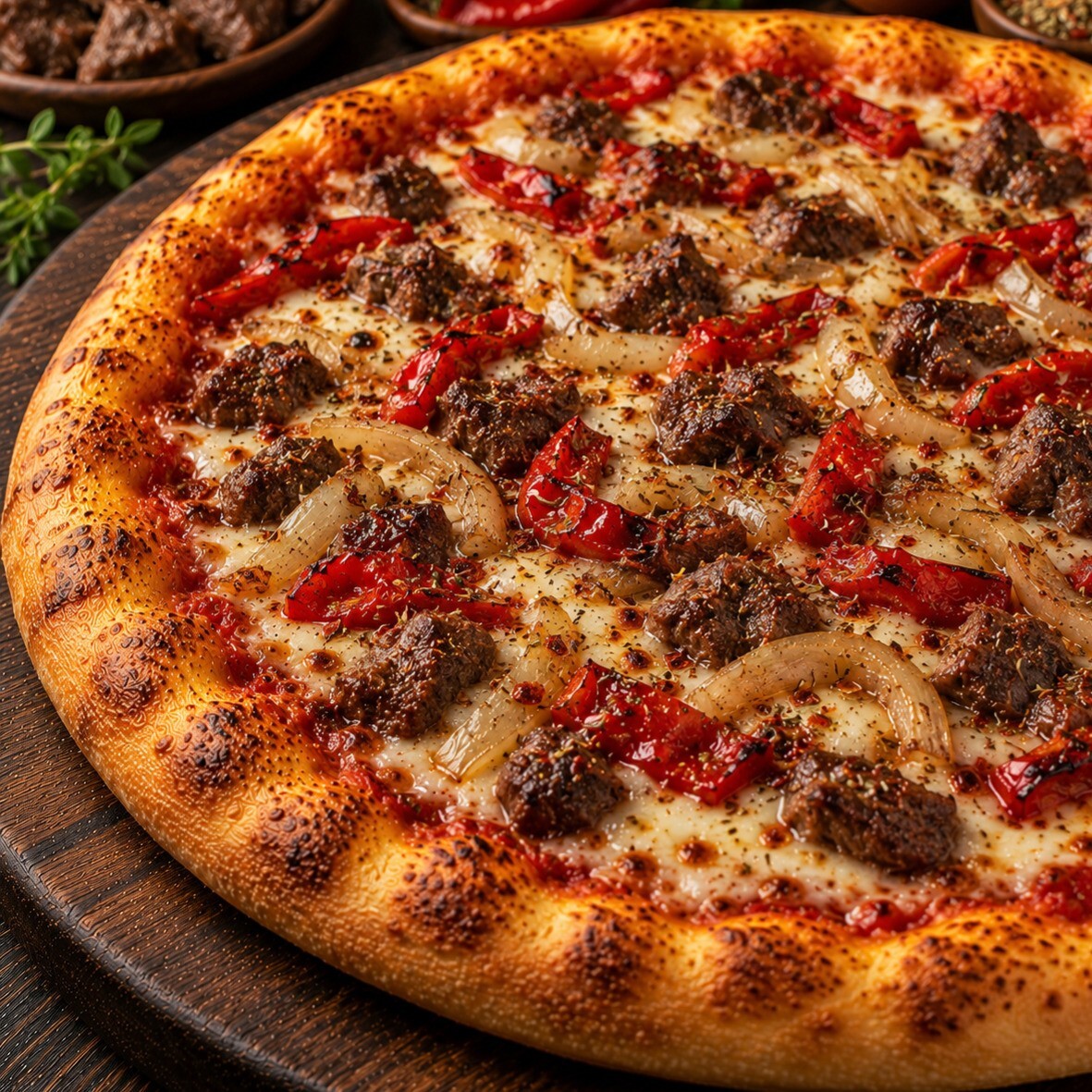 Kavurmalım Pizza (Büyük Boy)