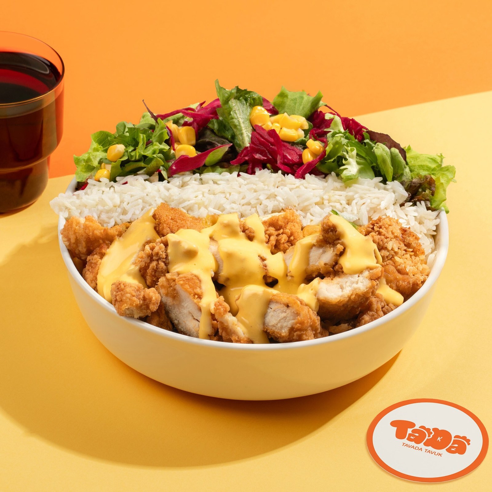 Cheddar Soslu Çıtır Tavuk Basmati Pilav