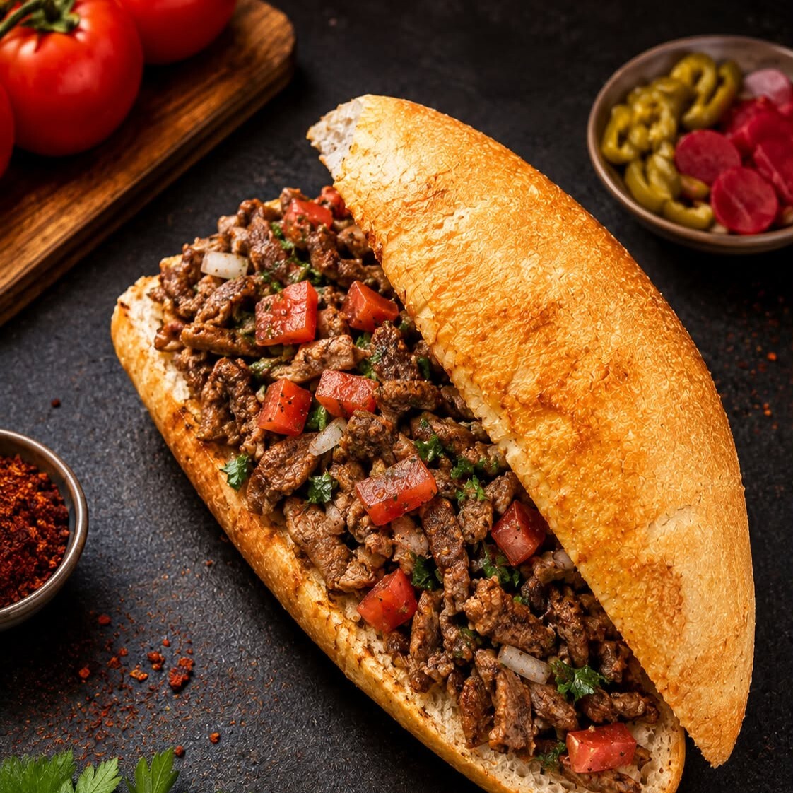 Et Tantuni Yarım Ekmek