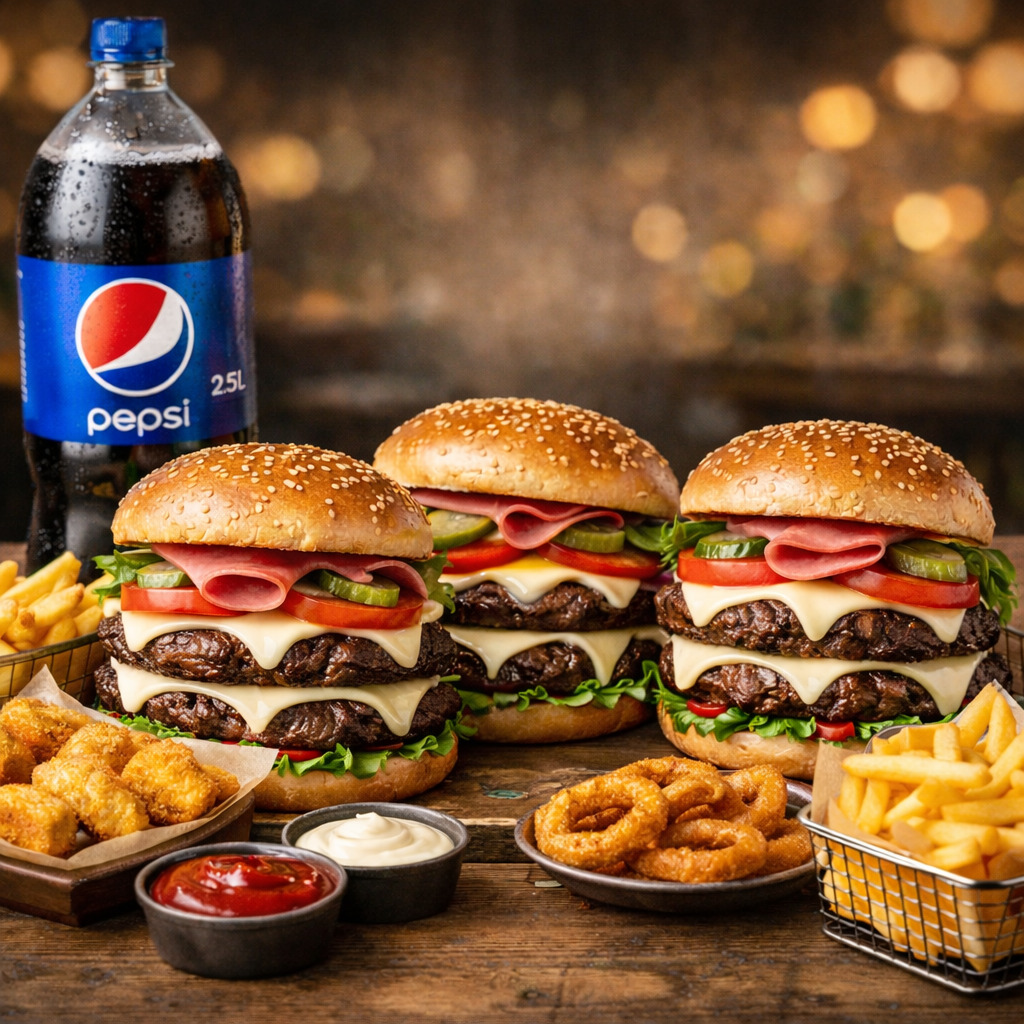 Üçlü Double Cheese Burger Menü