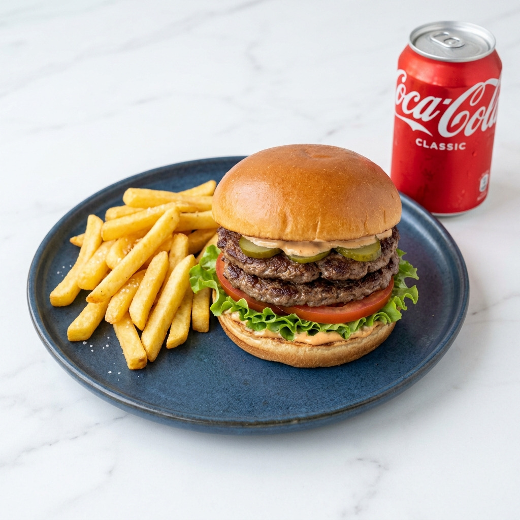 Double Burger Menü
