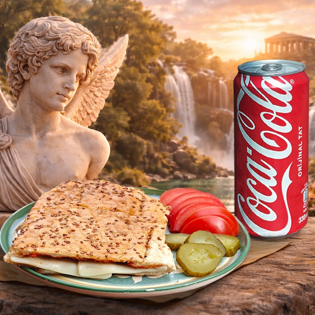 Coca-Cola Menü Eros Kaşarlı Tost Menü (Yarım Ekmek)
