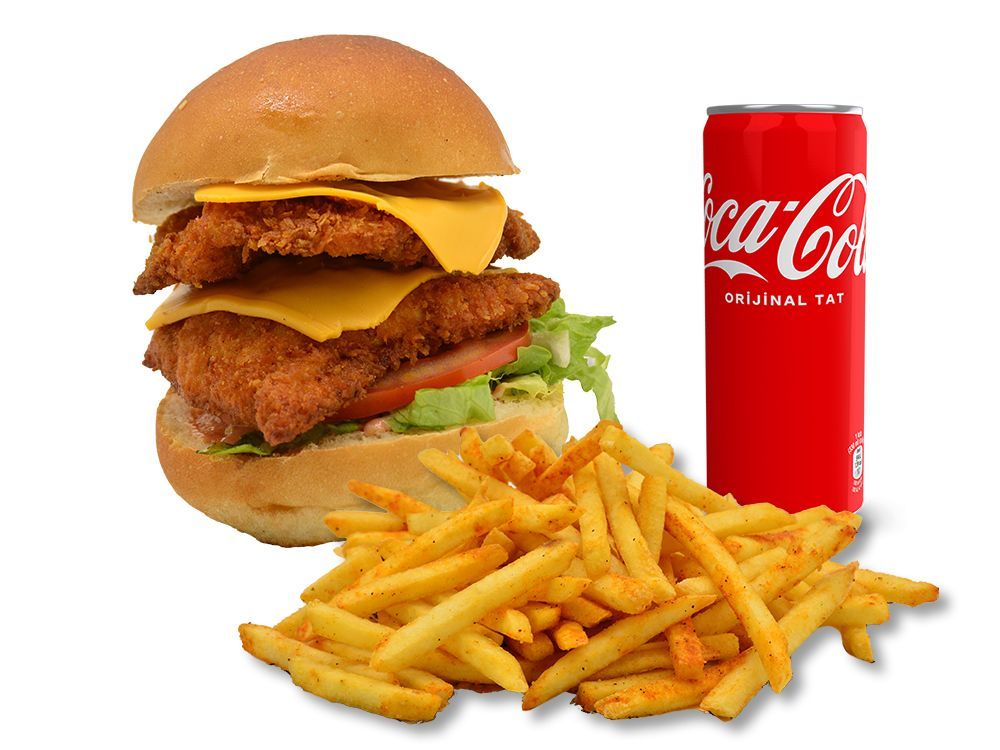 Mega Chicken Burger Menü