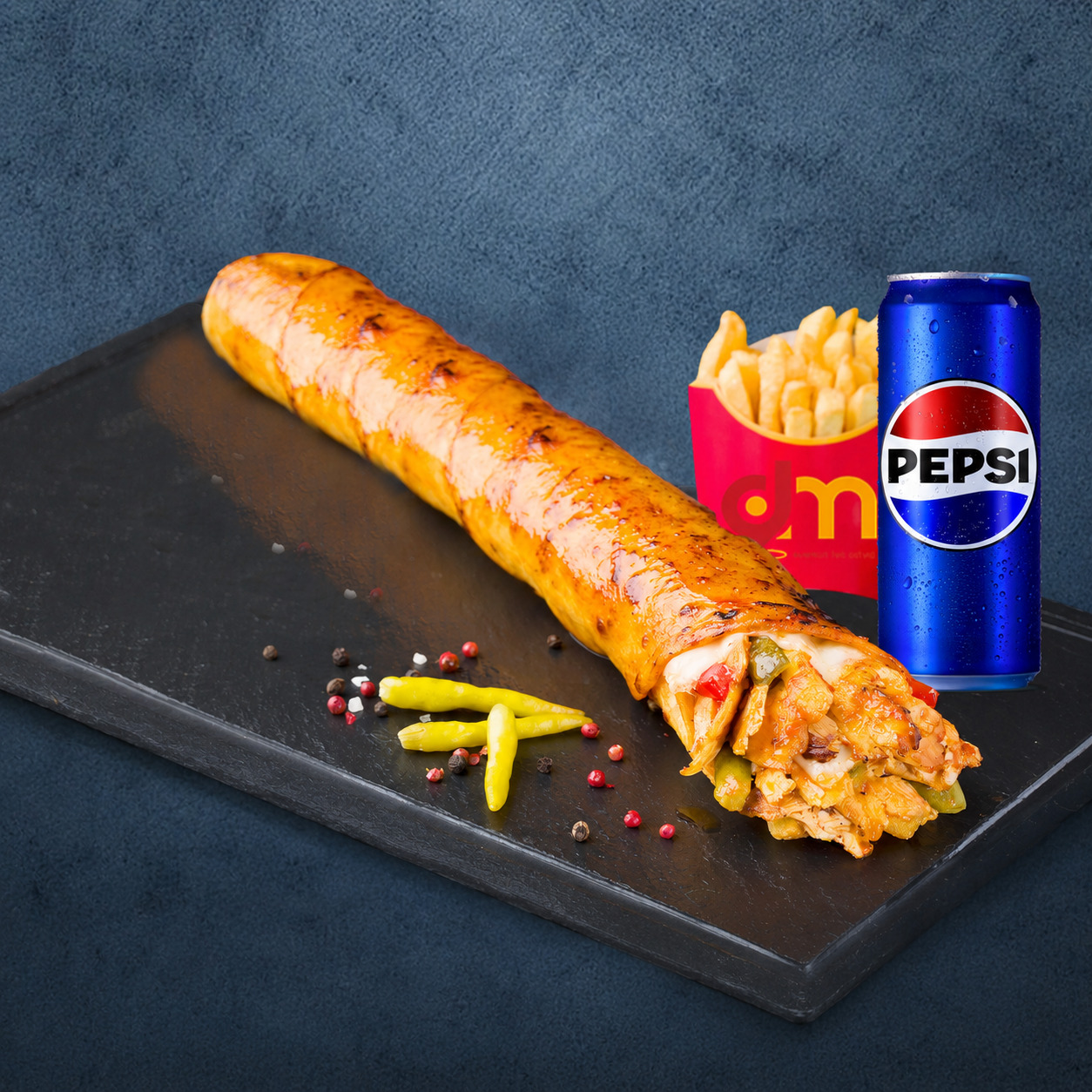 Hatay Usulü Zurna Tavuk Dürüm Pepsi Menü (150 gr.)