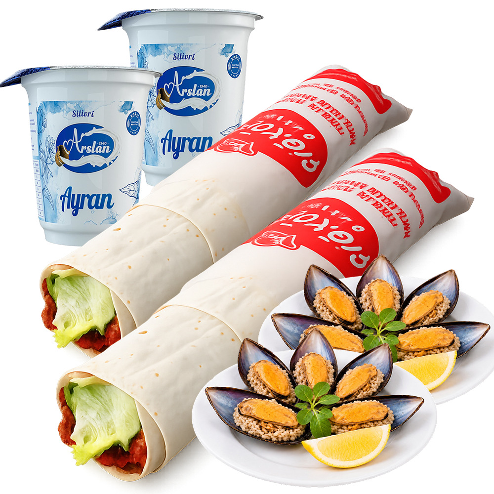 Çift Çiğ Köfte Ultra Mega Dürüm Midye Menü