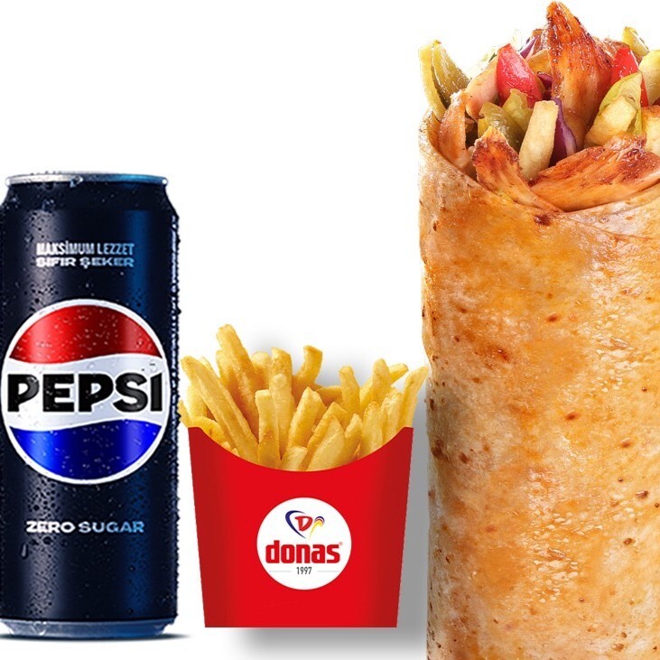 Donas Davul Tavuk Döner Dürüm Menü 2