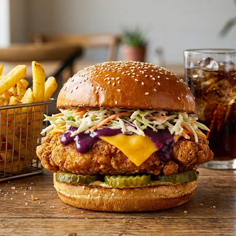 Coleslaw Burger Menü
