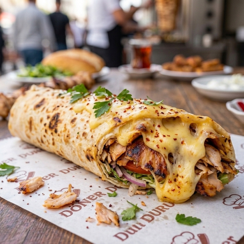 Kaşarlı Tavuk Döner Dürüm
