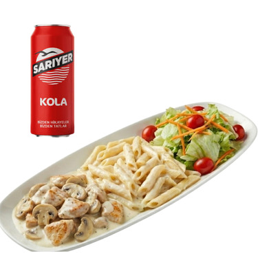 Kremalı Mantarlı Tavuklu Penne Menü + Sarıyer Cola