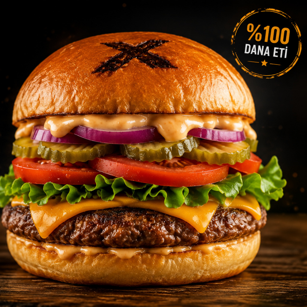 X Burger + Patates Kızartması