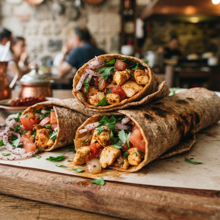 Tam Buğday Tavuk Tantuni Dürüm (100 gr)