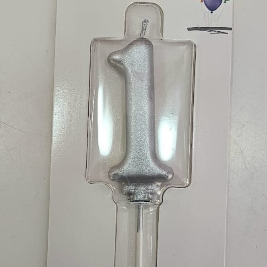 Gümüş Renk 1 Mum