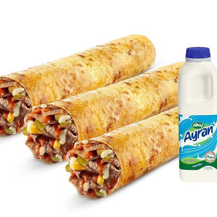 3'Lü Et Döner Medium Dürüm Menü