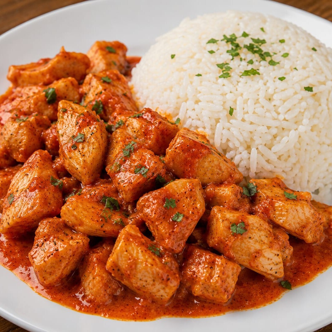 Acılı Paprika Soslu Tavuk Pilav + Cips + 1 Litre Pepsi