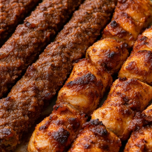 2 Şiş Köfte Tavuk Karışık Tabagı