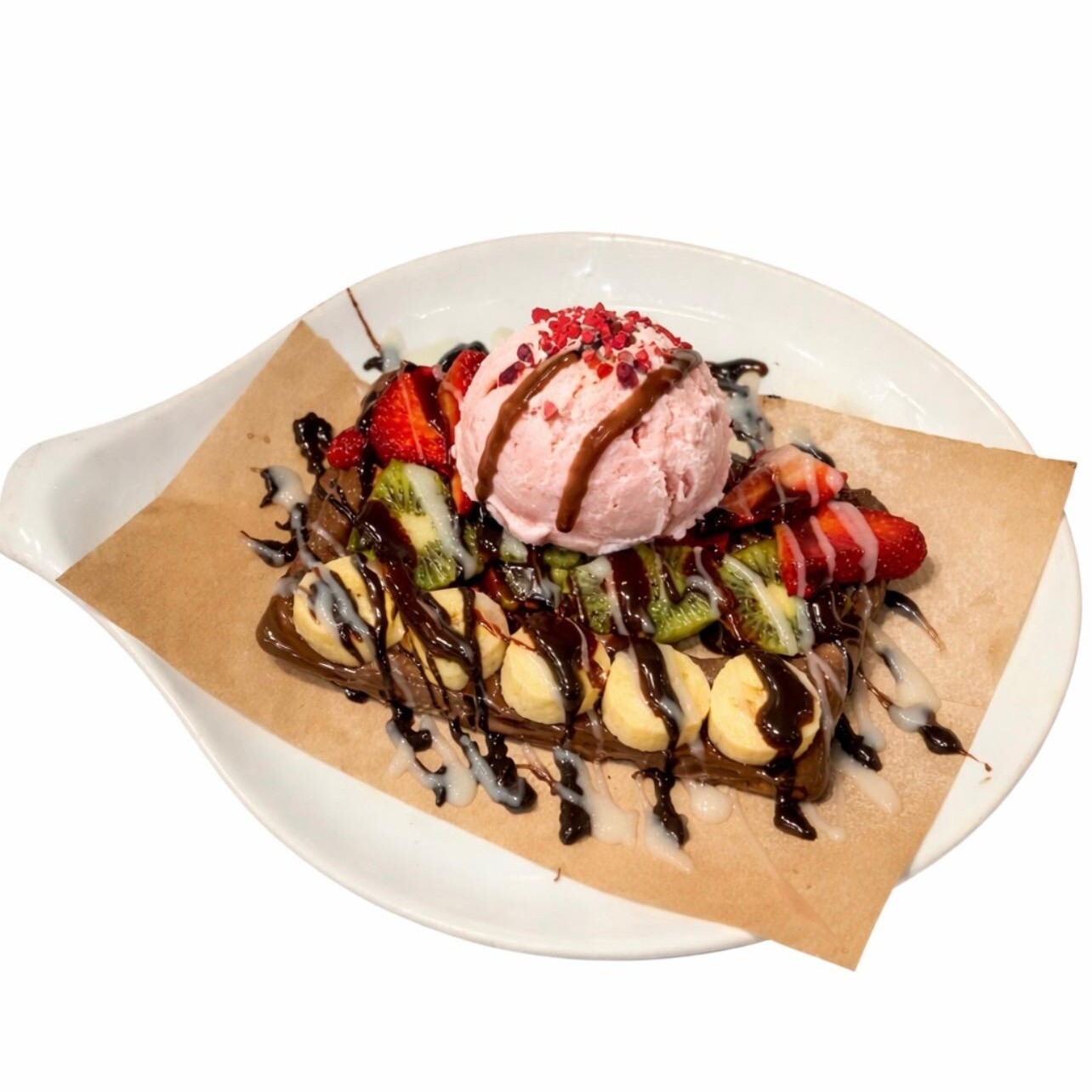 Tek Kat Dondurmalı Waffle